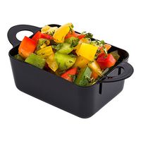 Rectangular Cocotte - Mini Rectangle Cocotte - 3.8", 3 oz - Premium Plastic - Black - Disposable - 100ct Box - Restaurantware