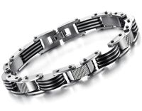 Aegean Jewelry Titanium Stainless Steel Men's Fashion Magnetic Bracelet, Anti-fatigue and Pain-relief, with a Gift Box and a FREE Small Gift
