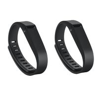 GinCoband 3 PCS Replacement Bands with Adjustable Metal Clasp for Fitbit Flex Wristband (2PCS Black, Small)