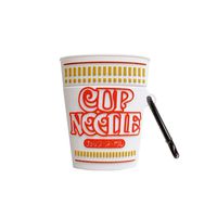 BONTOUJOUR AirPods Case, Super Funny Creative Stylish Instant Noodles Shape AirPods Case, Soft Silicone Cover Earphone Protection Skin for AirPods1&2+Hook