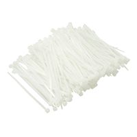 uxcell 1000 Pcs Wht Zip Self-Locking Packaging Nylon Cable Tie