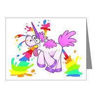Note Card Unicorn Creating Rainbow