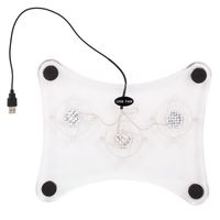 yan_New 3 Fans USB Cooling Cooler Pad Stand for Laptop PC With LED Light