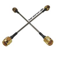 2pcs 4inch / 10cm SMA Semi-Rigid Cable SMA Male to SMA Male SFT50-1 Semi Steel Cable 086",RG405 Coaxial Cable