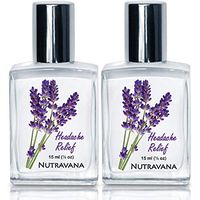 Headache Relief -Relieve Tension Pain, Pressure, Sinus, Calm Nerves, Stomach, Cool Skin with 100% Authentic Pure Therapeutic Grade Essential Oils Peppermint Lavender Roll-on Kids Safe (2-PACK) 2X 15ml