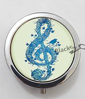 BlackKey Music Note 3-Compartment Decorative Pocket Gift Box Case Organizer for Pill, Color 1 -1310