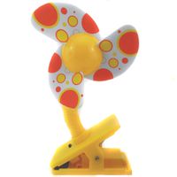 Nsstar Battery Powered Baby Clip-On Mini Stroller Fan for Strollers Baby Cots Playpens (Yellow)