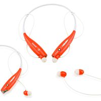 GEARONIC TM Wireless Sport Stereo Headset Bluetooth Earphone Headphone Compatible with Android or iPhone Orange