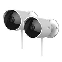YI Outdoor Security Camera 2pc, 1080P 2.4G Wi-Fi IP Waterproof Night Vision Surveillance System with 24/7 Emergency Response, Motion Detection, Activity Alert, Deterrent Alarm