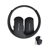 Tritina Bluetooth Earbud Headphones Waterproof - Designed for Sports Comfort & Secure Fit - Sweat Resistant, IPX7 Earphone w/ - HD Stereo with Mic, Improved Battery 7-9 Hrs, Hard-Shell Case - Black