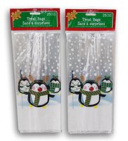 Christmas Penguins Themed Loot Treat Bags - 50 Pack