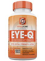 Eye-Q Powerful Vision Support Advanced Formula with: Extra Strength Lutein, Bilberry, Vitamin A and Zinc, Best Support for Retina and Macula with Vitamins and Antioxidants 60 Tablets