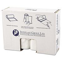 Inteplast S386017N High-Density Can Liner, 38 x 60, 60gal, 17mic, Clear, 25/Roll, 8 Rolls/Carton