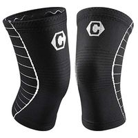 CAMBIVO 2 Pack Knee Brace, Knee Compression Sleeve Support for Men and Women, Running, Hiking, Arthritis, ACL, Meniscus Tear, Sports, Home Gym (LightGray,Medium)