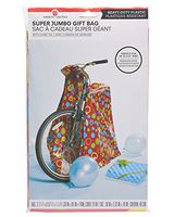 American Greetings Jumbo Plastic Gift Bag, Multicolor Dots (1-Count)