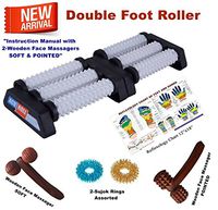 Acupressure Double Foot Massager with Spiked Rollers Relief Stress, Boost Immunity simultaneously Used for Both Feet Free SUJOK Ring