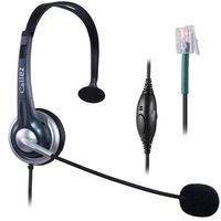 Callez Corded Office Telephone Headset RJ9, with Noise Canceling Mic Mono, for ShoreTel 230 420 480 Polycom VVX310 VVX311 VVX410 VVX411 Avaya 1408 1416 5410 Plantronics NEC Landline Deskphones W300A1