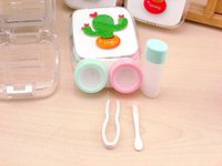 Hehing Cute Fruit Pattern Portable Contact Lens Box Eye Care Kit Box for Students(Random Color)