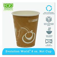 Eco-Products- Recycled Content Cup - 8 oz. Hot Cup - EP-BRHC8-EW (20 packs of 50)