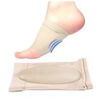 YNNG Foot Arch Support - Soft Gel Pad - Arch Sleeves for Flat Feet - Plantar Fasciitis Sock - Helps Foot Pain Relief, 5 Pairs