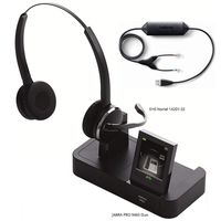 Jabra PRO 9465 Duo Wireless Headset with EHS Nortel 14201-32 Cable, Bundle for Avaya/Nortel 11 Series IP Phones