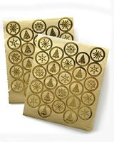 Gartner Studios Gold Foil Holiday Envelope Seals, 50 Count