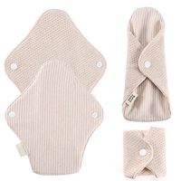 Kireina Women Menstrual Insert Pads, Reusable Washable Feminine Napkin Pantiliner Soft Cloth Sanitary Pad（7.5 x 2.6inch ）