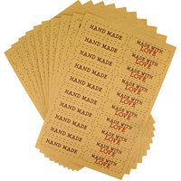Handmade / Made with Love Kraft Paper Stickers for Soap, Home Baking, Chocolate, Candy, Candle DIY Jewelry Gift Packaging, 200pcs