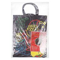 Unomor Bags, 32 PCS with 16 Christmas Bags and 16 Gift Tags, Glow in The Dark 3 Different Sizes, 4 Large, 5 Medium, 7 Small, 6 Designs Wrapping