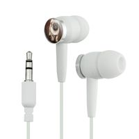 Cute Pug Novelty in-Ear Earbud Headphones - White