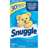 Snuggle Fabric Softener Dryer Sheets, Blue Sparkle, 120 Count