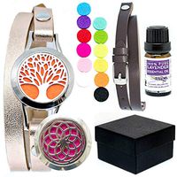 Essential Oil Bracelet Set with Gift Box and 10ml Lavender Essential Oil - Anxiety Bracelet - Aromatherapy On The Go