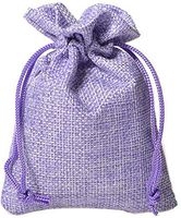 Wahdawn Purple Washable Empty Sachet Sack Drawstring Gift Bags 4 x 6 (20 Pack)