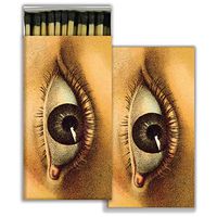 HomArt Large Decorative Eye Candle and Fireplace Wood Matches (Set of 3)