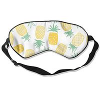 Silk Sleeping Mask Eye Fruit Pineapple Print Lightweight Soft Adjustable Strap Blindfold For Night's Sleep Nap Travel Eyeshade Men And Women