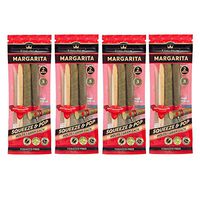 King Palm - Mini Size - Squeeze & Pop Pre Rolls - Margarita Flavored - Natural Pre Wrap Palm Leafs - Organic Wraps - Flavored Pre Rolled Cones - Flavored Wraps (4 Packs, 8 Rolls)