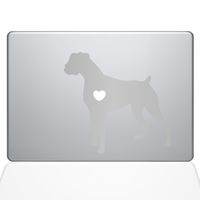 The Decal Guru I Love My Boxer Dog Decal Vinyl Sticker, 15" MacBook Pro (2016 & Newer Models), Silver (1481-MAC-15X-S)