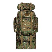 Trekking Rucksack, Hiking Backpack Camping Travel Backpack Knapsack Military Army Molle Tactical Luggage Shoulder Bag for Outdoor Sports Climbing Mountaineering Scalable to 100L (Black)