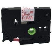 Red on Clear Label Tape Compatible for Brother TZ 132 TZe 132 12mm P-Touch 26.2ft 8m