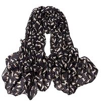 Theoylos Women's Scarf Little Cat Long Soft Scarves Ladies Thin Section Warm Wrap Shawl Winter Lightweight Scarf Pink