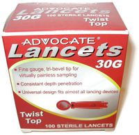 Advocate Lancets 30g Twist Top (Pack of 5)