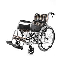 Wen long shop Medical Duty Wheelchair Self Propelled Wheelchair Folding Lightweight Transit Travel Comfort Wheel Chair Portable with Brake, Footrest, Armrest