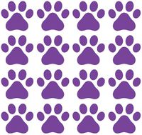 Yadda-Yadda Design Co. Dog Paw Prints - Vinyl Transfer Decals - DIY Wallpaper (3" w x 2.75" h)(48) (Purple)