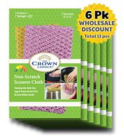 Non-Scratch HEAVY DUTY Scouring Pad or Pot Scrubber Pads (12 PCs) | For Scouring Kitchen, Dishwashing, Cleaning | Nylon Mesh Scrubbing Scrubbies | Scrub Pads Cloth Outlast ANY Sponges