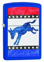Zippo Democratic Donkey Pocket Lighter, Royal Blue Matte
