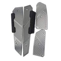 Frames & Fittings CNC Aluminum Footrest Forza 300 250 125 Motorcycle Modified Footpad Pedal Plate for Honda MF13 Forza300 125 250 2018 2019 - (Color: Gray)