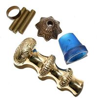 Nautical World Collectible Authentic Polished Brass Gentleman's Walking StickHandle 3 Gold Saucer, Affordable Gift Decorative Walking Cane Fashion Statement for Men/Women/Seniors/Grandparents! Item