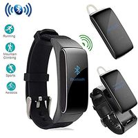Y3 Plus Talk Band 0.96 Color Screen 2 in 1 Bluetooth Headset Smart Bracelet Handsfree Smart Watch Fitness Headset Earphone for Android iOS (Black)