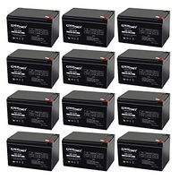 ExpertPower 12V 12AH Battery Replaces APC UPS Computer Back Up Power - 12 Pack