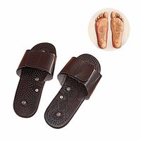 Foot Massage Slippers Dredge Meridian Detoxification Foot Massage Healthy Sandals Shoes Reflex Massage,DEEPBROWN